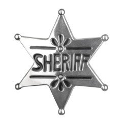Sheriffzeichen, Sterne, silber