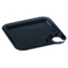 Tablett Coktail mit Glashalter, Gleitschutz, 20 x 20 cm, schwarz Tablett Coktail mit Glashalter, Gleitschutz, 20 x 20 cm, schwarz