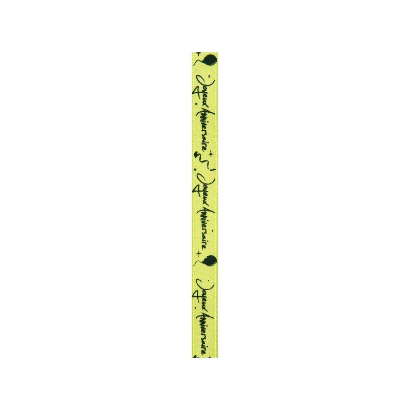 Nastro "Joyeux Anniversaire", kiwi, 10 mm x 5 metri Nastro "Joyeux Anniversaire", kiwi, 10 mm x 5 metri