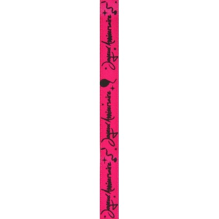  Geburtstag Band "Joyeux anniversaire", Fuchsie, 10 mm x 5 meter 