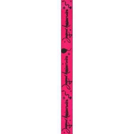 Nastro "Happy Birthday", fucsia, 10 mm x 5 metri