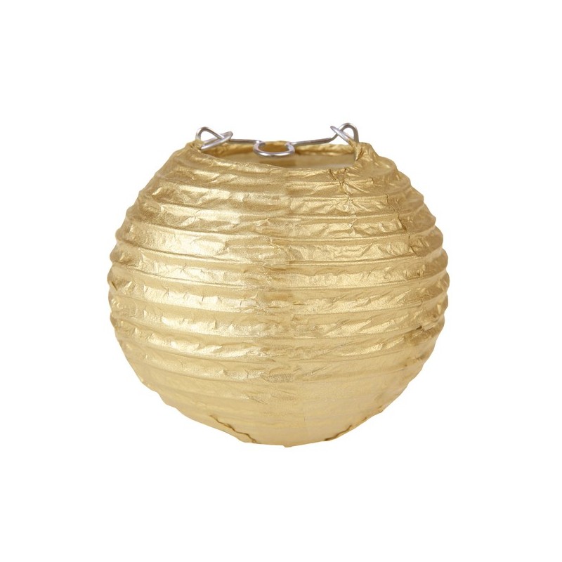 XS Laterne, Papier, 7,5 cm, Beutel von 2 Stk., Gold