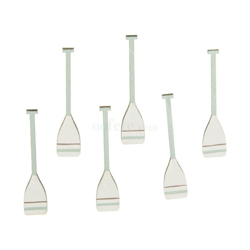 Sachet de 6 mini rames, blanc, bleu ciel, taupe, 7 cm