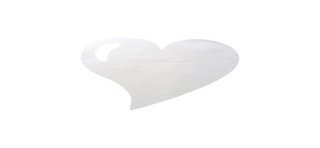 Sottopiatto cuore bianco, borsa da 50 pezzi, 38 x 38 cm