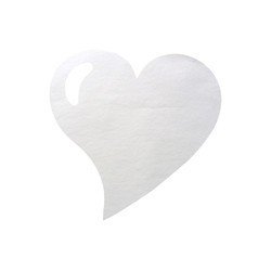Set de table cœur blanc, sachet de 50 pces, 38 x 38 cm