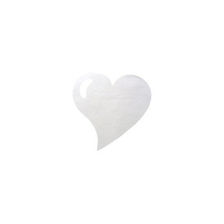 Set de table cœur blanc, sachet de 50 pces, 38 x 38 cm