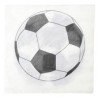 Serviettes motif foot blanc, sachet de 20 pces