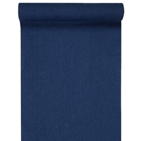 Chemin de table en jean, 28 cm x 3 mètres, bleu