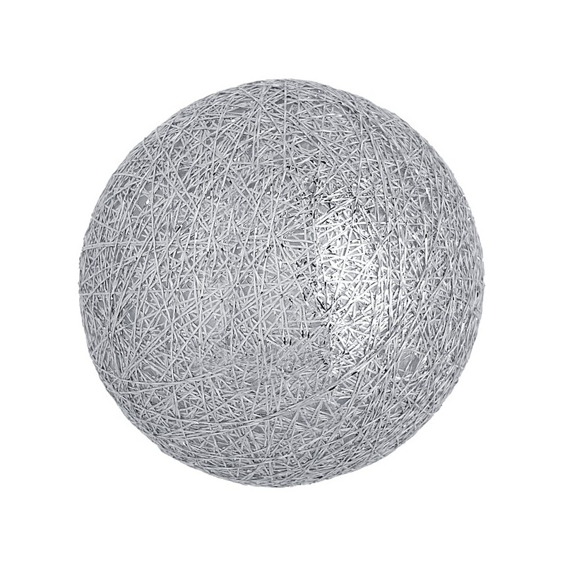4 Boules coton, ø 5 cm, argent