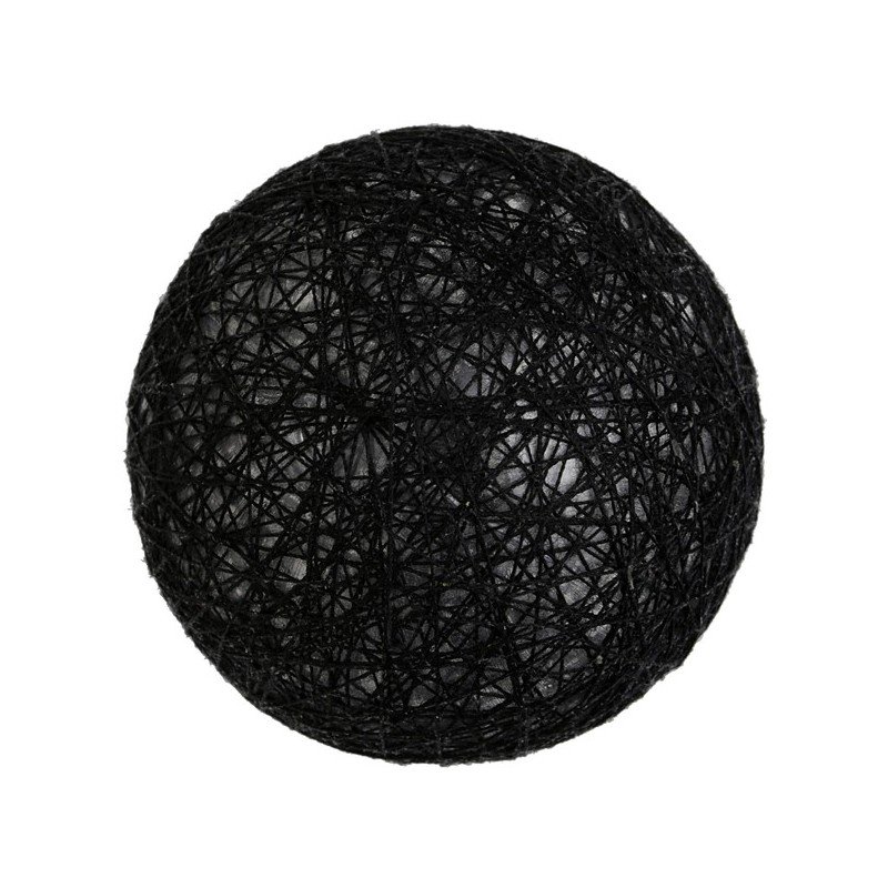 4 Kugeln Baumwolle, ø 5 cm, schwarz