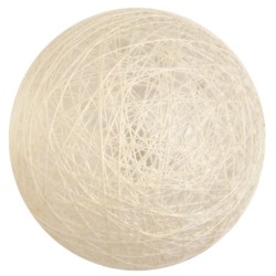 4 Boules coton, ø 5 cm, ivoire