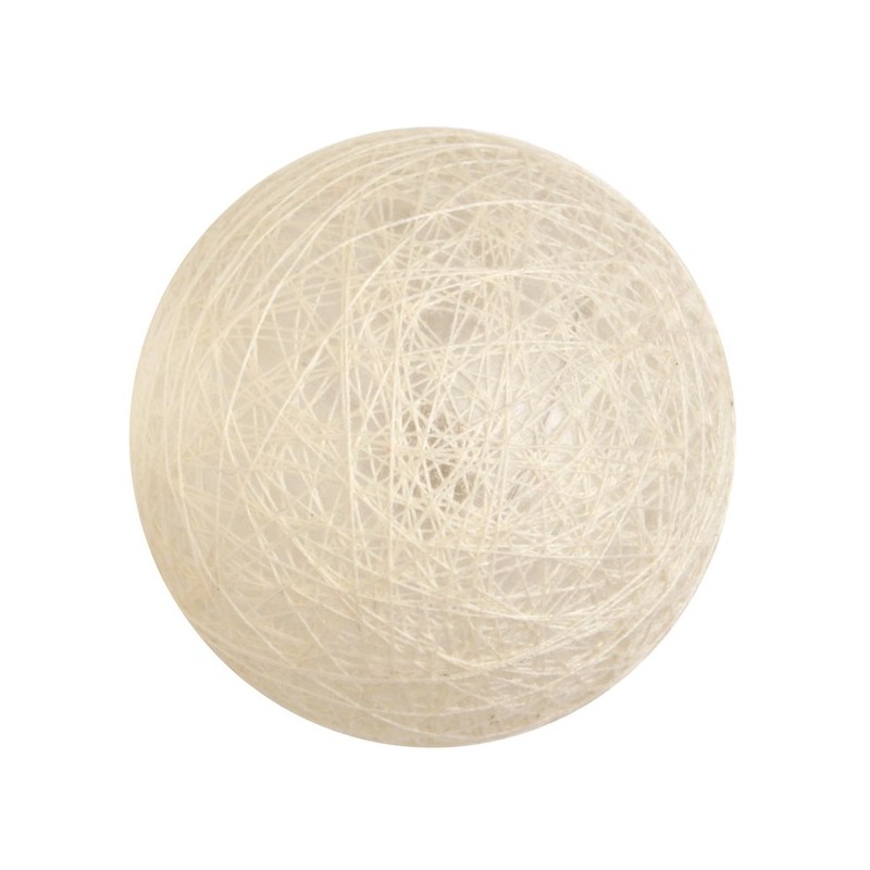 4 Boules coton, ø 5 cm, ivoire