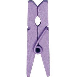 12 pinces bois parme, dimension 3.5 cm