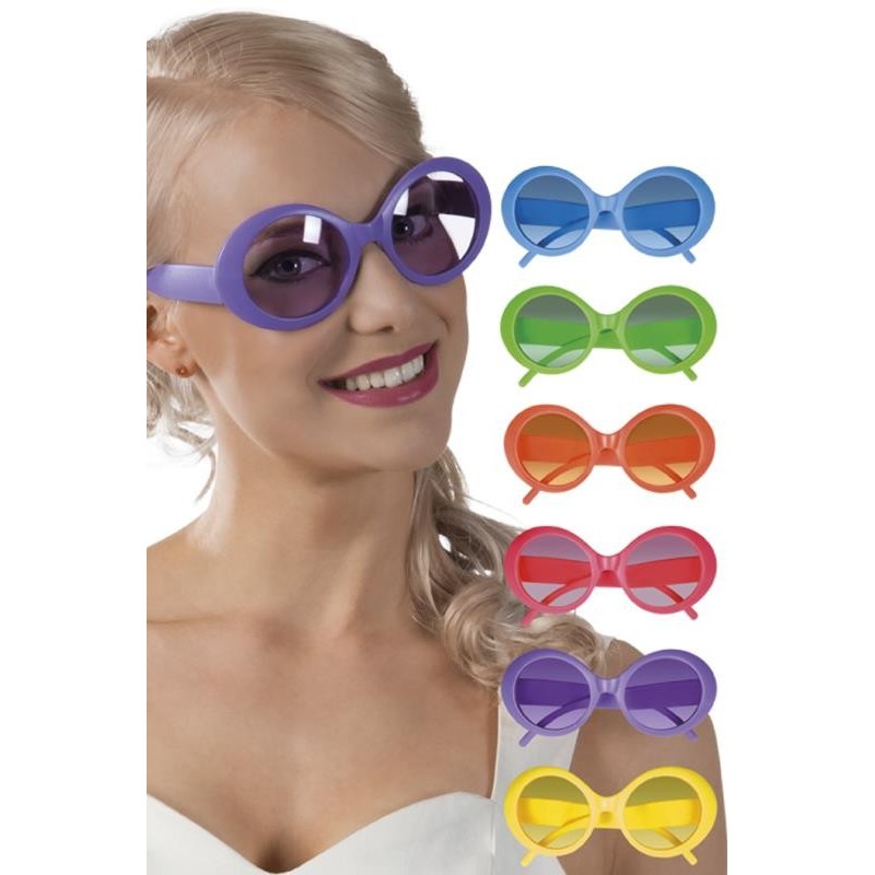 Lunettes Jackie Fluo, 6 couleurs assorties Lunettes Jackie Fluo, 6 couleurs assorties