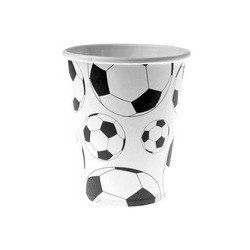 Gobelet motif foot noir , sachet de 10 pces