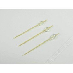 100 Bambusspaten mit dekorativen Diamanten. 9cm