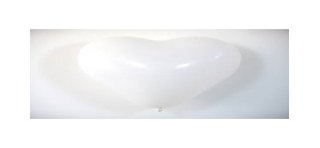 8 palloncini a cuore, bianchi, diametro 25 cm
