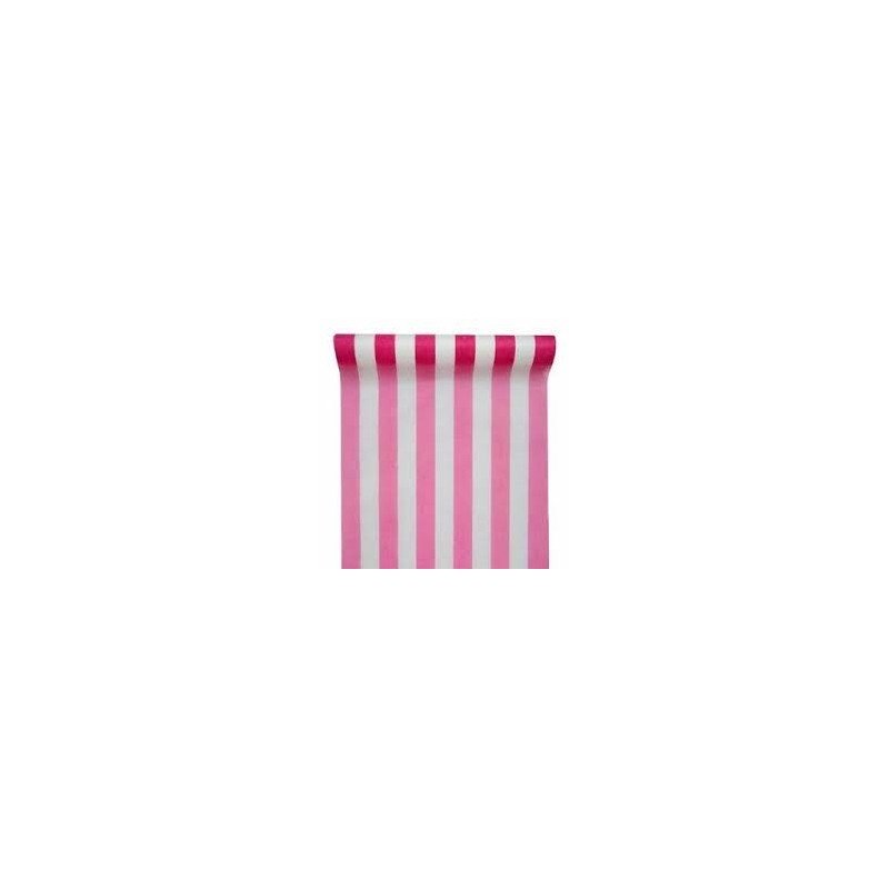 Gestreifter Tischläufer, Fuchsia, Fanon, 30 cm x 10 Meter