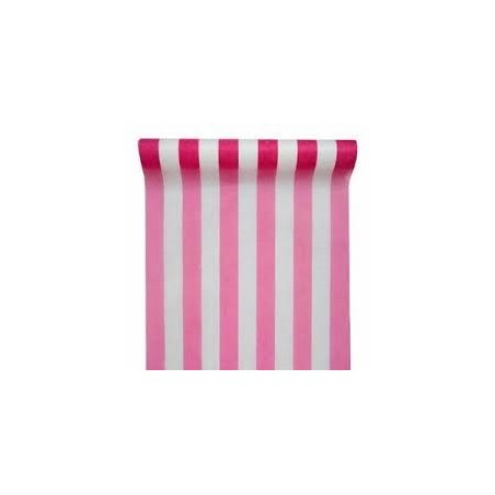 Runner da tavola a righe fucsia fanon 30 cm x 10m