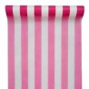 Chemin de table rayé, fuchsia, fanon, 30 cm x  10 mètres Chemin de table rayé, fuchsia, fanon, 30 cm x  10 mètres