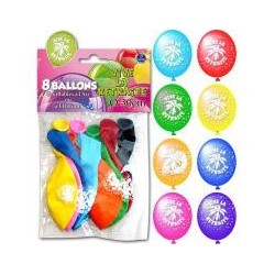 8 palloncini," vive la retraite", ø 30 cm