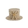 4 contenitori a forma di cappello di lino con una piccola corda decorativa 4 contenitori a forma di cappello di lino con una piccola corda decorativa