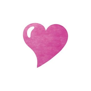 50 Tischset, fuchsia Herz, 38 x 38 cm