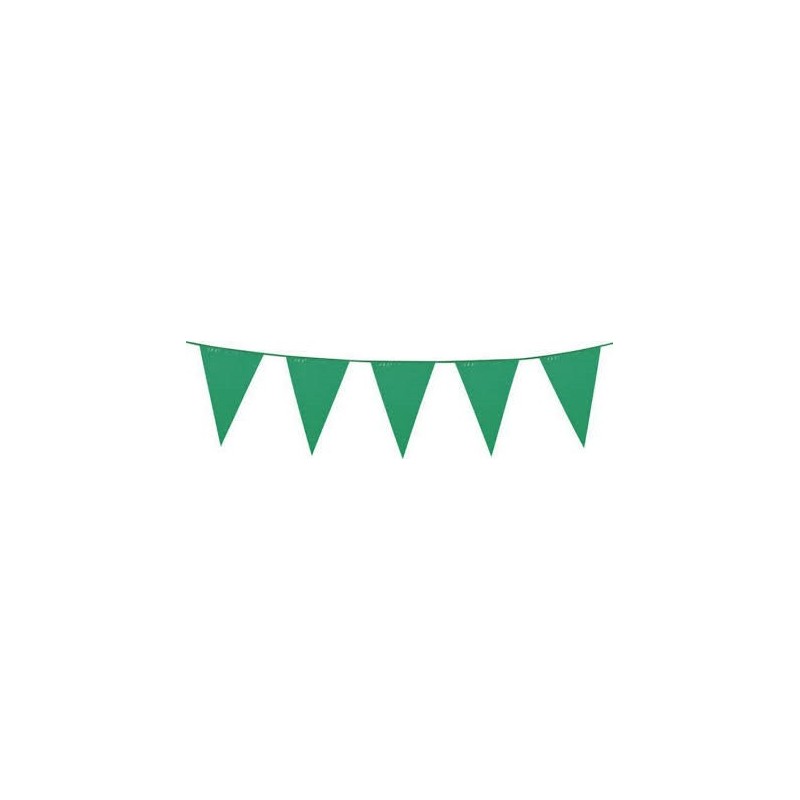 Ghirlanda triangolare in plastica, verde, 46 cm x 30 cm x 10 m