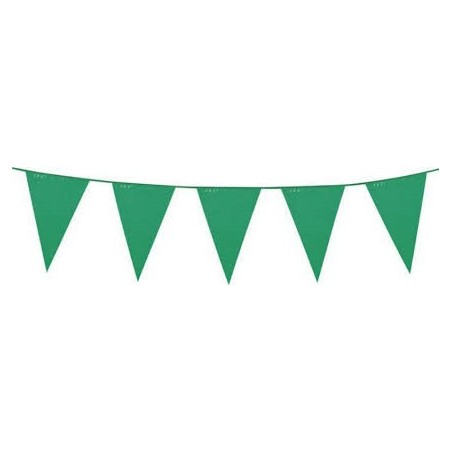 Ghirlanda triangolare in plastica, verde, 46 cm x 30 cm x 10 m