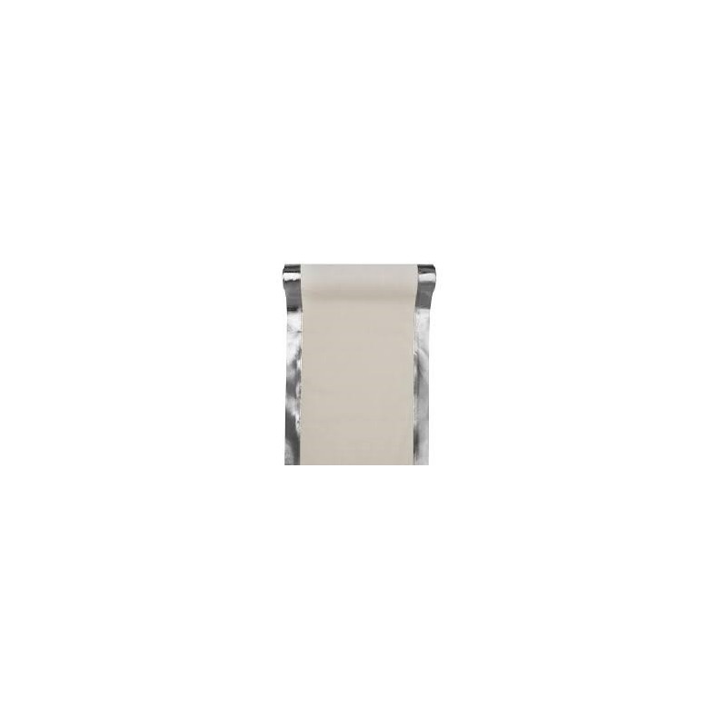 Chemin de table Méli mélo, 30 cm x 3 m, argenté Chemin de table Méli mélo, 30 cm x 3 m, argenté