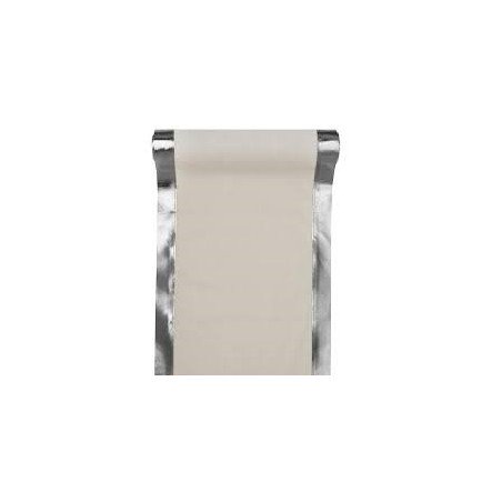 Chemin de table Méli mélo, 30 cm x 3 m, argenté