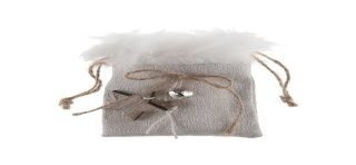 2 buste in cotone con bordo in pelliccia, 11 cm x 8 cm