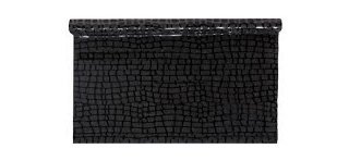 Wildleder-Tischläufer, 28 cm x 5 m, schwarz