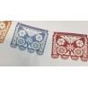 1 Mexiko-Banner, mehrfarbig, 25 x 21,5 / 300 cm.  1 Mexiko-Banner, mehrfarbig, 25 x 21,5 / 300 cm.