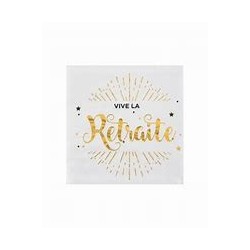 Serviette en papier "Vive la retraite"