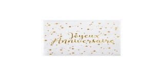 Serviettes en papier "Joyeux anniversaire" 12.5x12.5cm