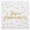 Serviettes en papier "Joyeux anniversaire" 12.5x12.5cm