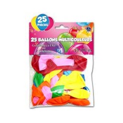 25 palloncini di colori assortiti, ø 23 cm