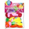 Sachet de  25 ballons couleurs assorties