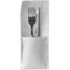 Besteckbeutel, metallische silberne Punkte, 10x25cm Besteckbeutel, metallische silberne Punkte, 10x25cm