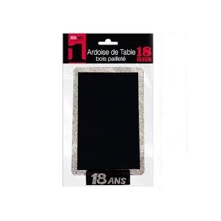 Ardoise de table, pailletée, 18ans