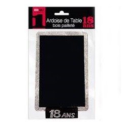 Ardoise de table, pailletée, 18ans