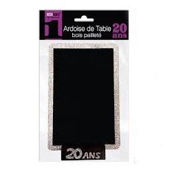 Ardoise de table, pailletée, 18ans