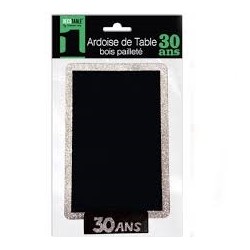 Ardoise de table, pailletée, 18ans