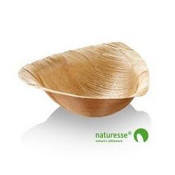 25 Trigon Schalen aus Palmblatt 18x17x5.5cm