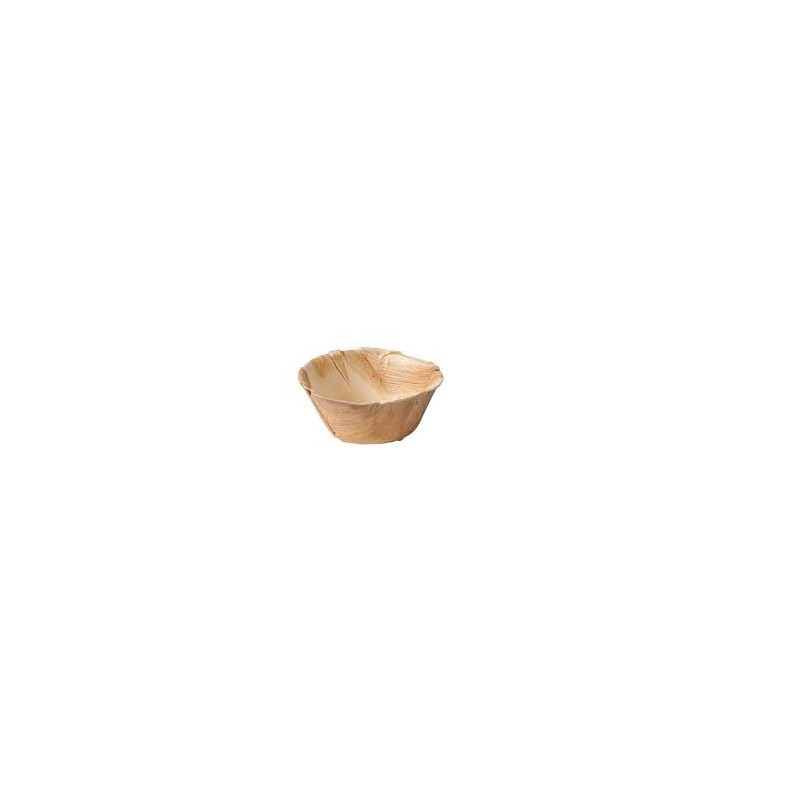 25 scodelle per zuppa in foglia di palma, 15,5x5,0 cm, 400 ml, biodegradabili.