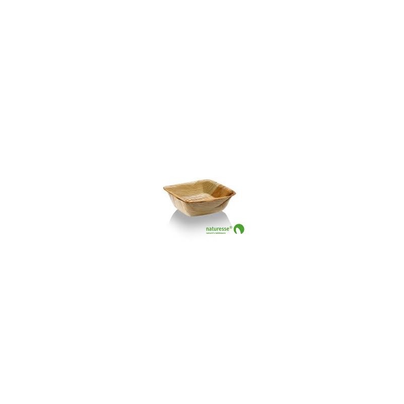 25 Coupelles pour dip en feuille de palmier, 7x7x2cm  25 Coupelles pour dip en feuille de palmier, 7x7x2cm