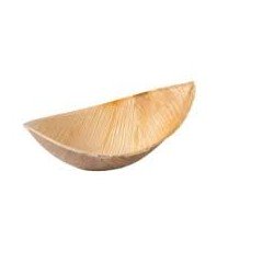 25 Coupelles "Bâteau" en feuilles de palmier, 11.5x6x2cm