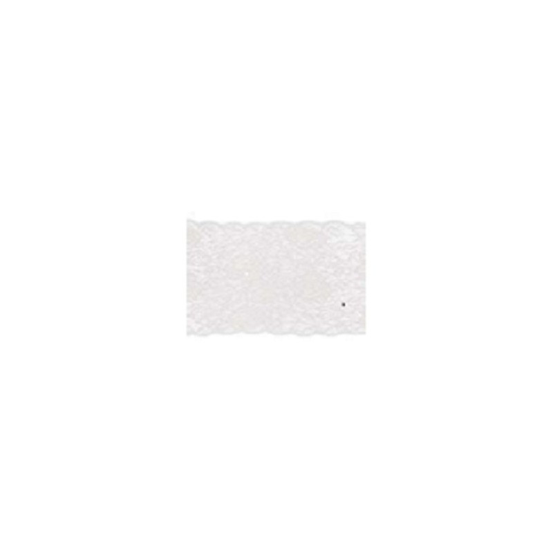 Chemin de table dentelle motif rose 17cmx5m, blanc Chemin de table dentelle motif rose 17cmx5m, blanc