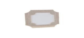 6 segnaposti di carta, cornice in cotone naturale, 6x6 cm